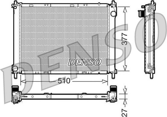 Denso DRM46022 - Радіатор, охолодження двигуна autocars.com.ua