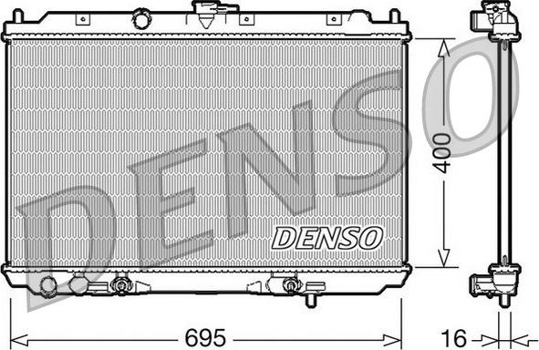 Denso DRM46026 - Радиатор, охлаждение двигателя autodnr.net