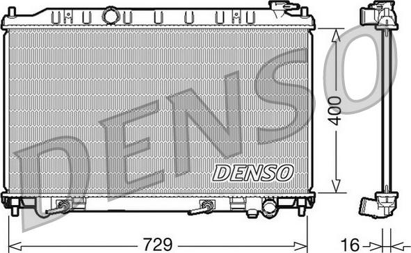 Denso DRM46033 - Радиатор, охлаждение двигателя avtokuzovplus.com.ua