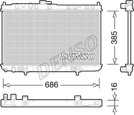 Denso DRM46035 - Радиатор, охлаждение двигателя autodnr.net