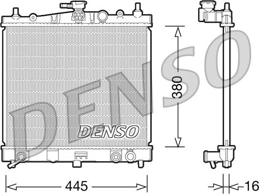 Denso DRM46036 - Радиатор, охлаждение двигателя avtokuzovplus.com.ua