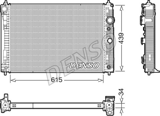 Denso DRM46045 - Радіатор, охолодження двигуна autocars.com.ua