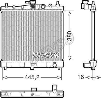 Denso DRM46067 - Радиатор, охлаждение двигателя avtokuzovplus.com.ua