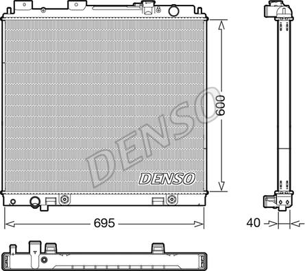 Denso DRM46068 - Радіатор, охолодження двигуна autocars.com.ua