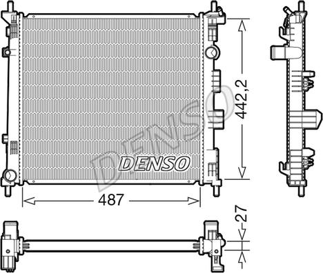 Denso DRM46070 - Радіатор, охолодження двигуна autocars.com.ua