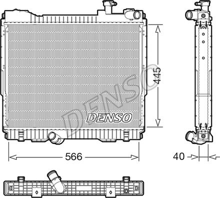 Denso DRM46074 - Радиатор, охлаждение двигателя autodnr.net