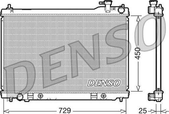 Denso DRM46100 - Радиатор, охлаждение двигателя autodnr.net