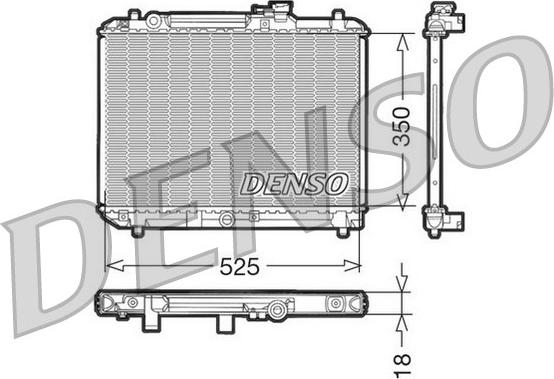 Denso DRM47001 - Радіатор, охолодження двигуна autocars.com.ua