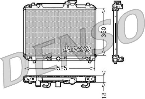 Denso DRM47002 - Радіатор, охолодження двигуна autocars.com.ua