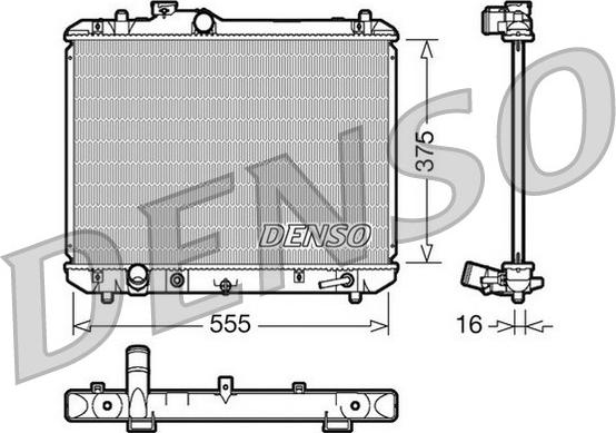 Denso DRM47007 - Радіатор, охолодження двигуна autocars.com.ua