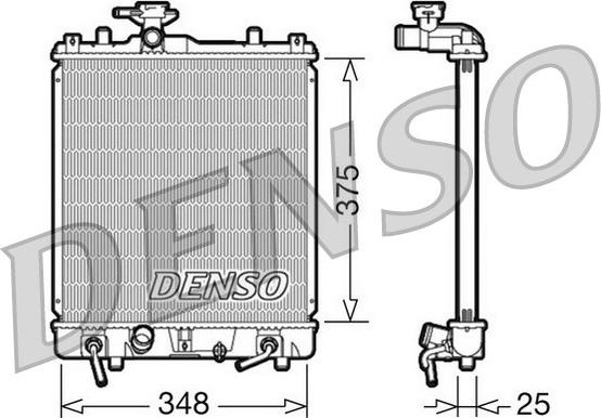 Denso DRM47009 - Радіатор, охолодження двигуна autocars.com.ua