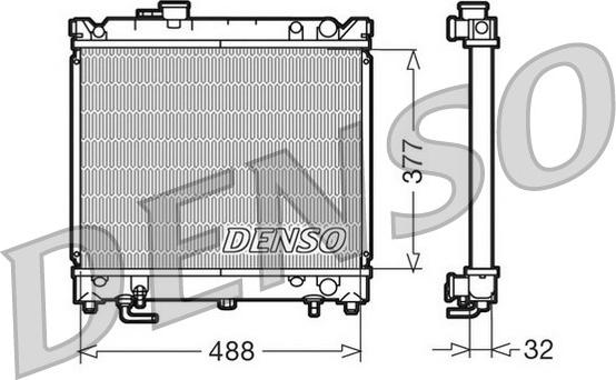 Denso DRM47010 - Радіатор, охолодження двигуна autocars.com.ua