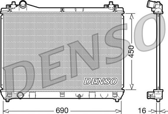 Denso DRM47016 - Радіатор, охолодження двигуна autocars.com.ua