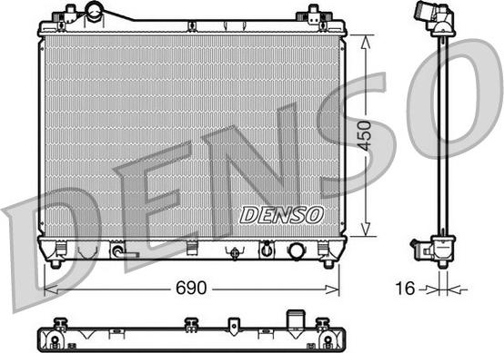 Denso DRM47018 - Радіатор, охолодження двигуна autocars.com.ua