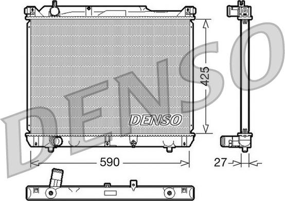 Denso DRM47019 - Радіатор, охолодження двигуна autocars.com.ua