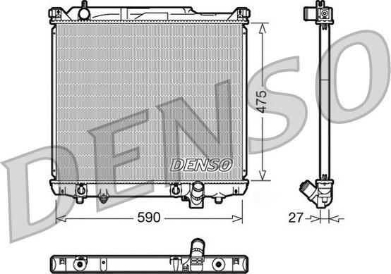 Denso DRM47020 - Радіатор, охолодження двигуна autocars.com.ua