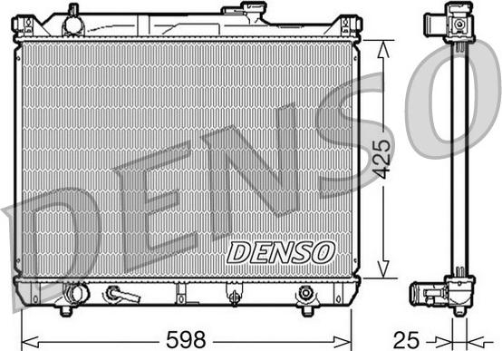 Denso DRM47021 - Радіатор, охолодження двигуна autocars.com.ua