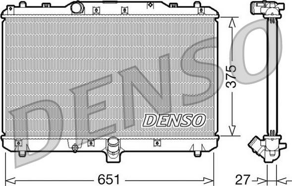 Denso DRM47022 - Радіатор, охолодження двигуна autocars.com.ua