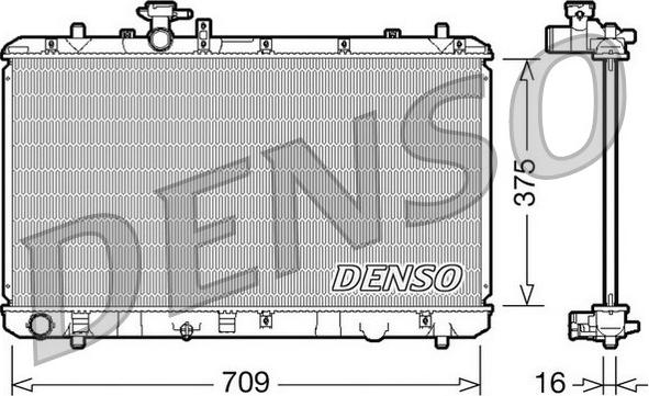 Denso DRM47023 - Радіатор, охолодження двигуна autocars.com.ua