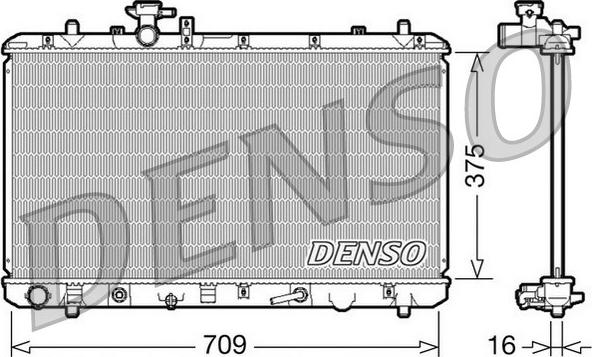 Denso DRM47024 - Радіатор, охолодження двигуна autocars.com.ua