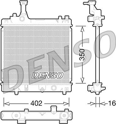 Denso DRM47026 - Радіатор, охолодження двигуна autocars.com.ua