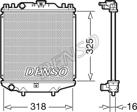 Denso DRM47029 - Радіатор, охолодження двигуна autocars.com.ua