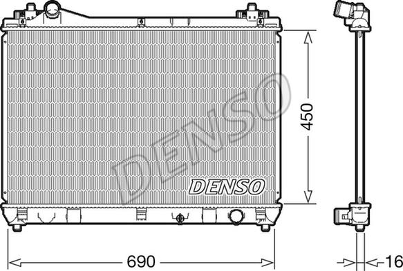 Denso DRM47031 - Радіатор, охолодження двигуна autocars.com.ua