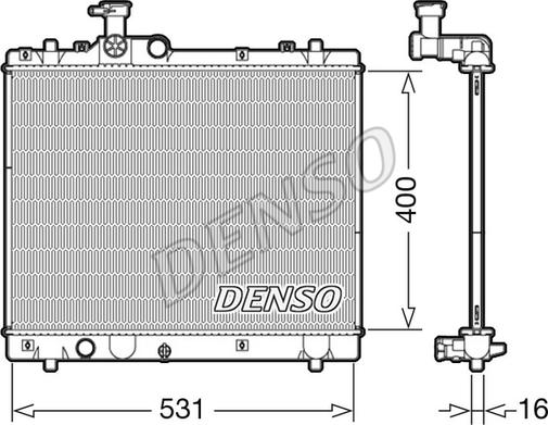 Denso DRM47034 - Радіатор, охолодження двигуна autocars.com.ua