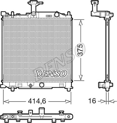 Denso DRM47040 - Радіатор, охолодження двигуна autocars.com.ua