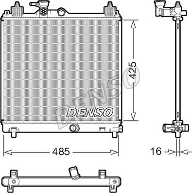 Denso DRM47042 - Радіатор, охолодження двигуна autocars.com.ua