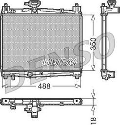 Denso DRM50001 - Радіатор, охолодження двигуна autocars.com.ua