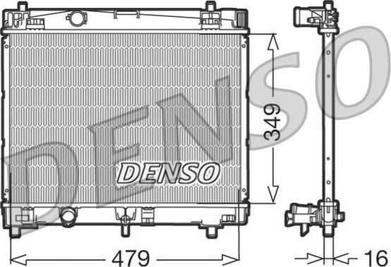Denso DRM50003 - Радиатор, охлаждение двигателя avtokuzovplus.com.ua