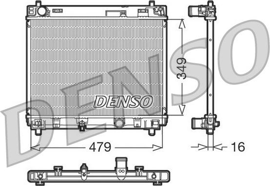 Denso DRM50004 - Радіатор, охолодження двигуна autocars.com.ua