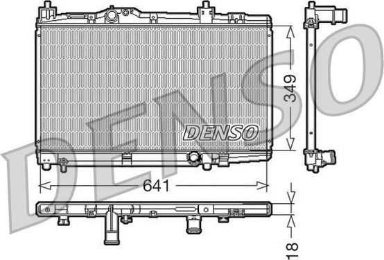 Denso DRM50005 - Радиатор, охлаждение двигателя avtokuzovplus.com.ua