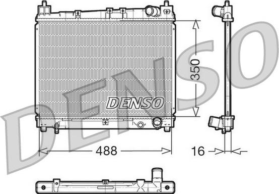 Denso DRM50006 - Радіатор, охолодження двигуна autocars.com.ua