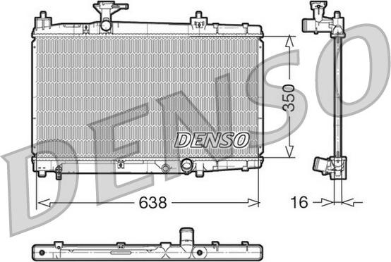 Denso DRM50007 - Радіатор, охолодження двигуна autocars.com.ua