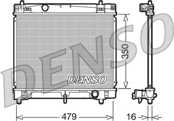 Denso DRM50008 - Радіатор, охолодження двигуна autocars.com.ua