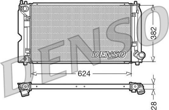 Denso DRM50012 - Радиатор, охлаждение двигателя avtokuzovplus.com.ua