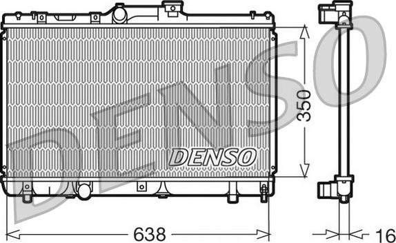 Denso DRM50013 - Радіатор, охолодження двигуна autocars.com.ua