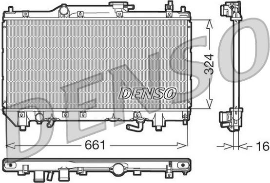 Denso DRM50017 - Радіатор, охолодження двигуна autocars.com.ua