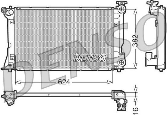 Denso DRM50018 - Радіатор, охолодження двигуна autocars.com.ua