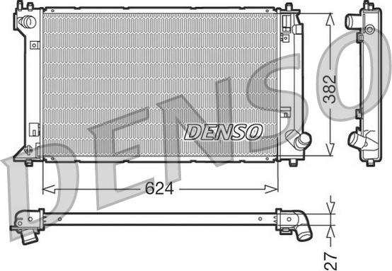 Denso DRM50019 - Радіатор, охолодження двигуна autocars.com.ua