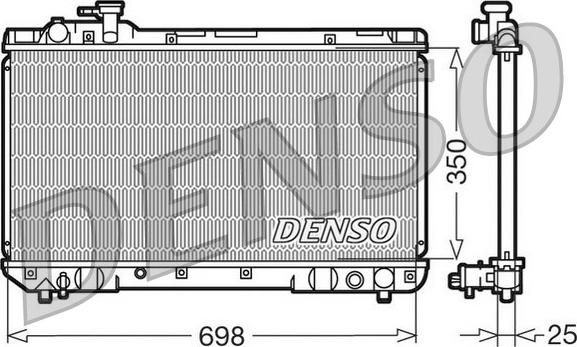 Denso DRM50020 - Радіатор, охолодження двигуна autocars.com.ua