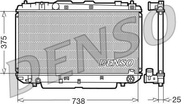 Denso DRM50021 - Радіатор, охолодження двигуна autocars.com.ua