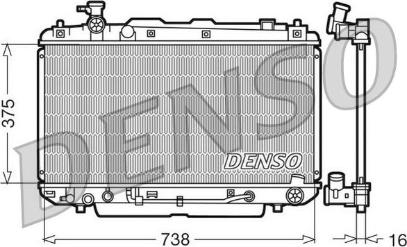 Denso DRM50022 - Радіатор, охолодження двигуна autocars.com.ua