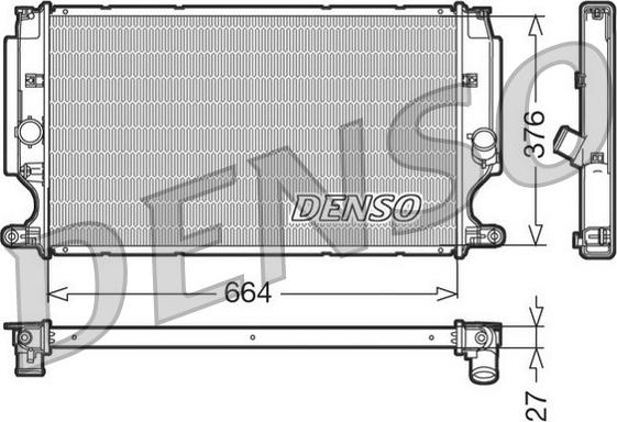 Denso DRM50024 - Радіатор, охолодження двигуна autocars.com.ua