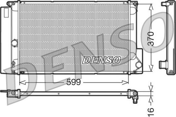 Denso DRM50026 - Радіатор, охолодження двигуна autocars.com.ua