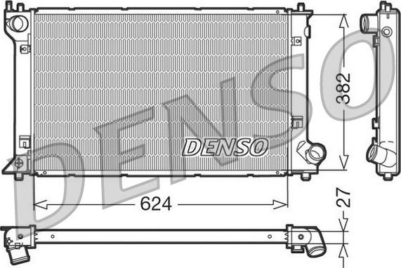 Denso DRM50027 - Радіатор, охолодження двигуна autocars.com.ua