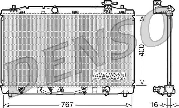 Denso DRM50030 - Радіатор, охолодження двигуна autocars.com.ua