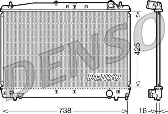 Denso DRM50033 - Радиатор, охлаждение двигателя avtokuzovplus.com.ua